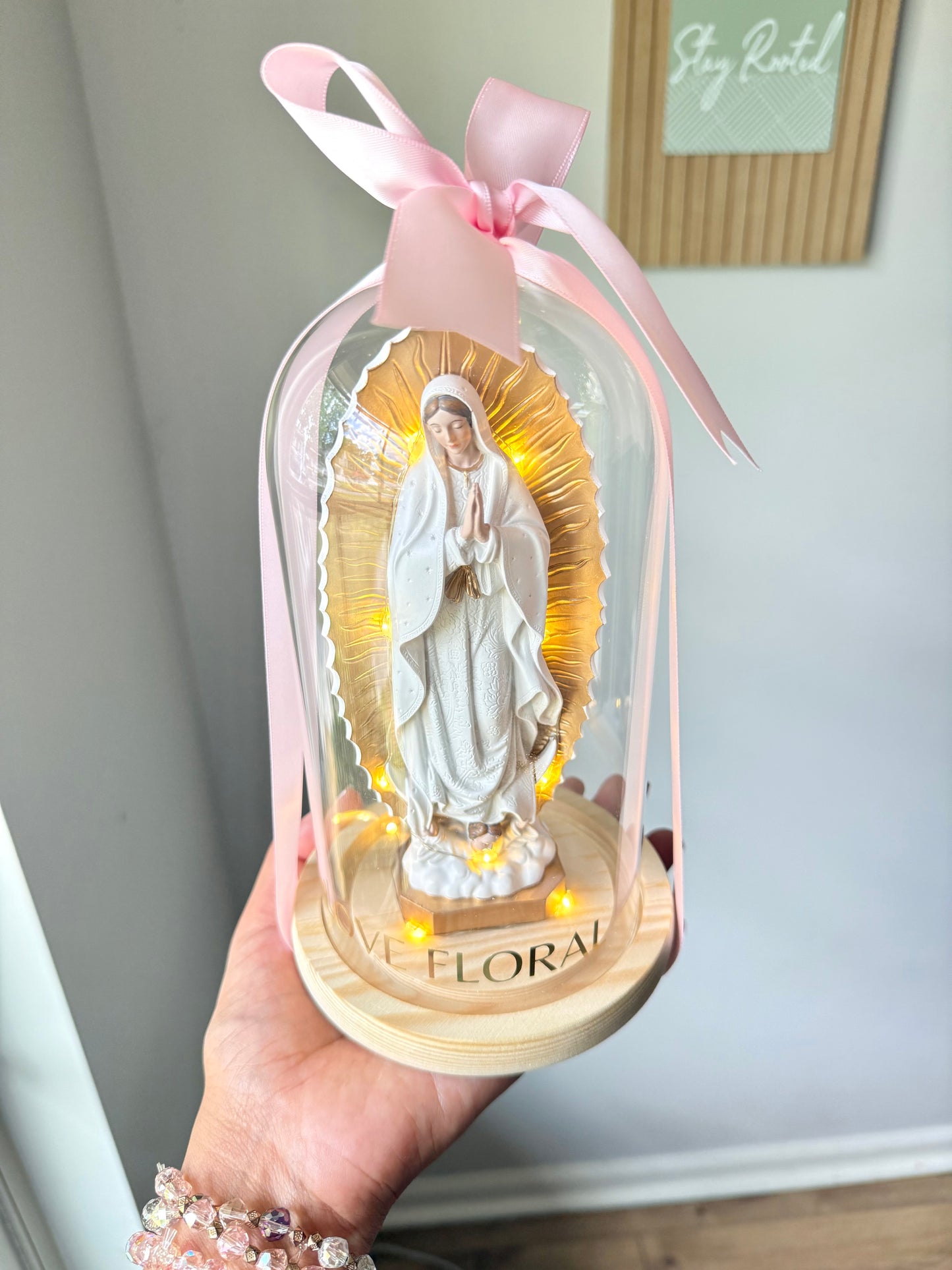 Virgin of Guadalupe in Glass Dome